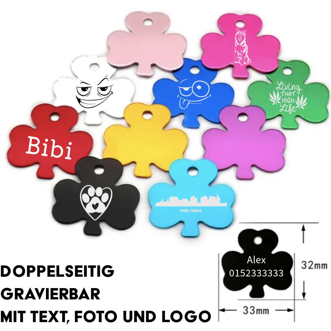 Personalisierter Schlüsselanhänger Blatt — Aluminium-Anhänger in Blattform mit Lasergravur, 10 Farben